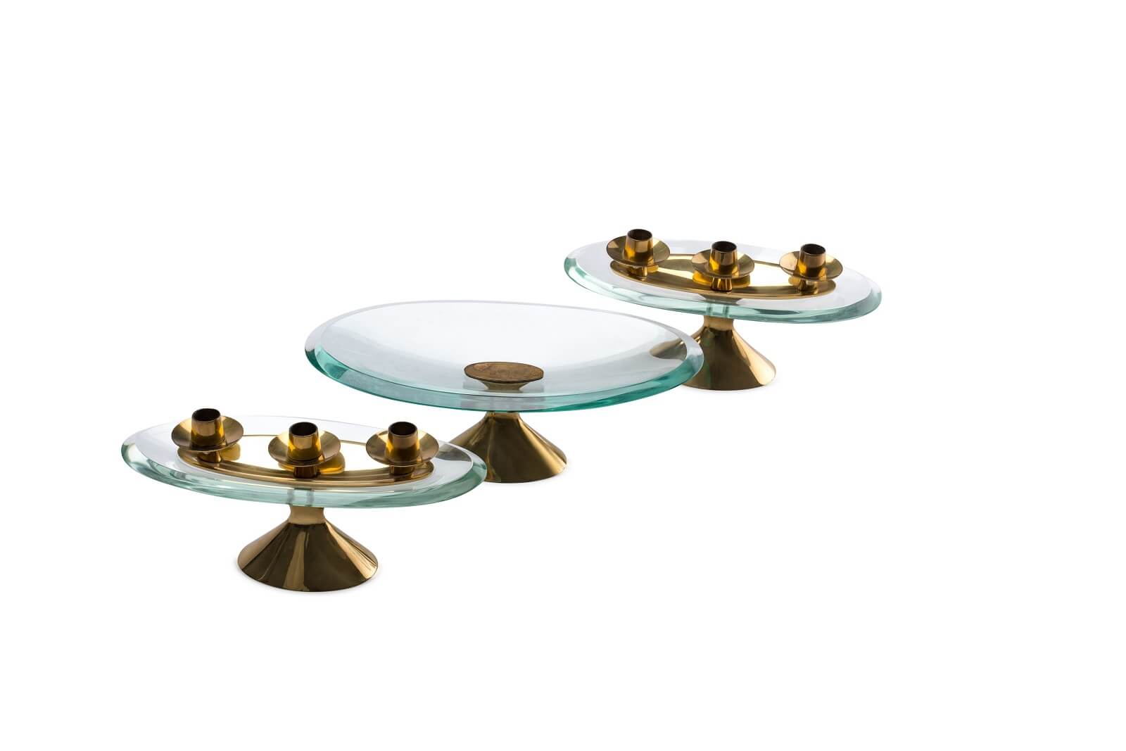 Figure Candlesticks & plate by Max Ingrand for sale Figure Candlesticks & plate by Max Ingrand for sale
