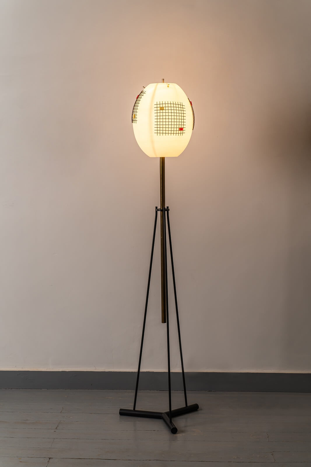 Floor lamp mod. 12626 by Angelo Lelii for sale